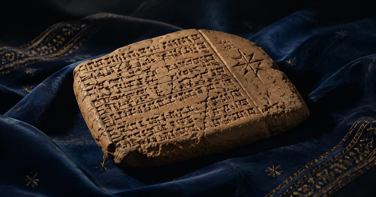 A Babylonian clay tablet with star marks