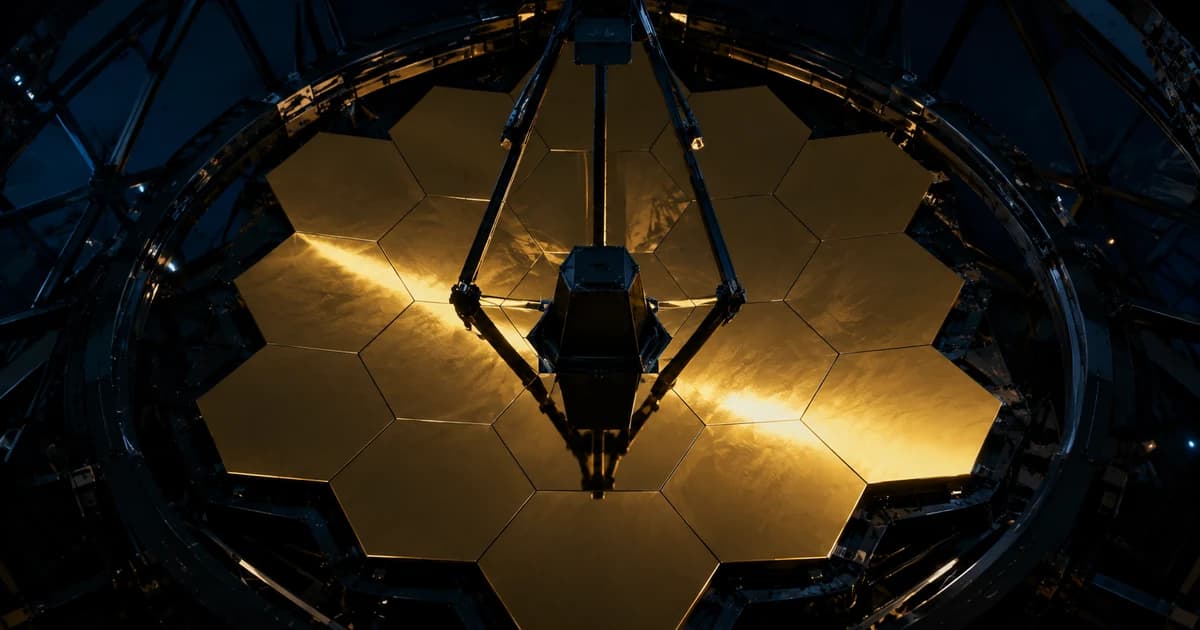 A reflector telescope mirror, hexagonal segments