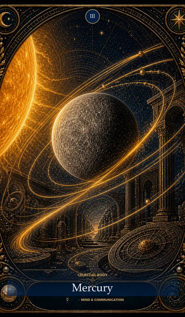 Mercury — AsterNym celestial body card