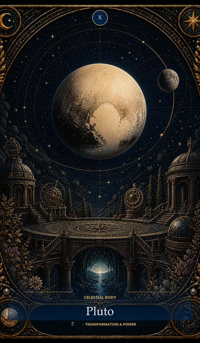 Pluto — celestial body card