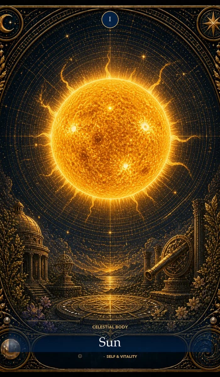 Sun — AsterNym celestial body card