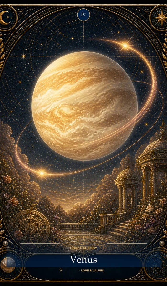 Venus — celestial body card