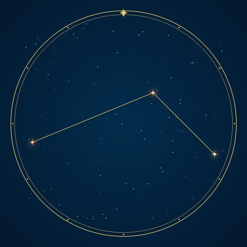 The constellation Antlia, its stars sized by brightness and coloured by spectral type