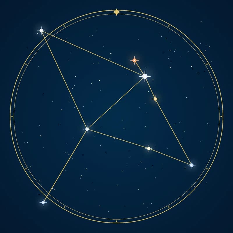 The constellation Aquila, its stars sized by brightness and coloured by spectral type