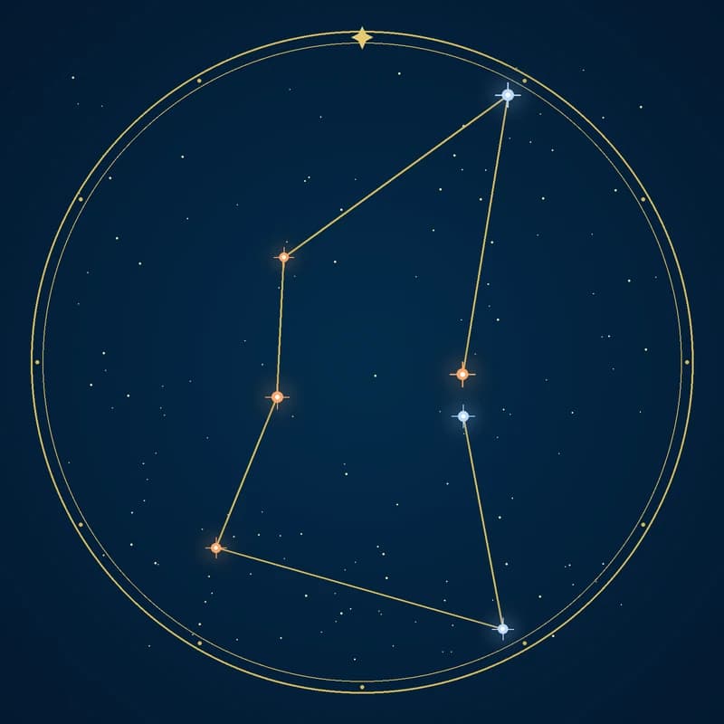 The constellation Ara, its stars sized by brightness and coloured by spectral type