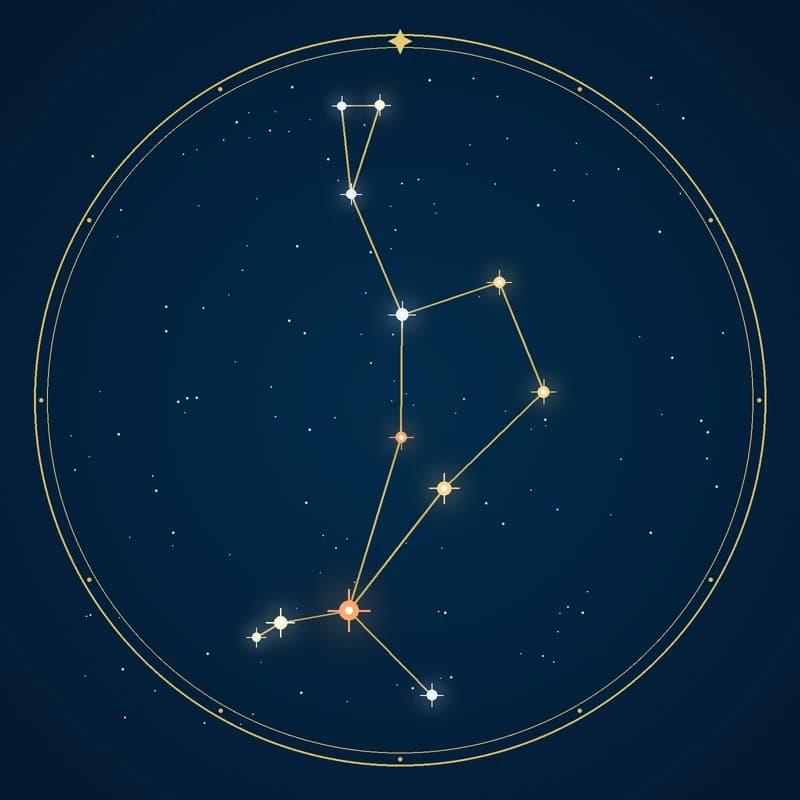 The constellation Boötes, its stars sized by brightness and coloured by spectral type