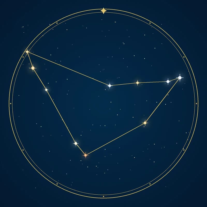 The constellation Capricornus, its stars sized by brightness and coloured by spectral type