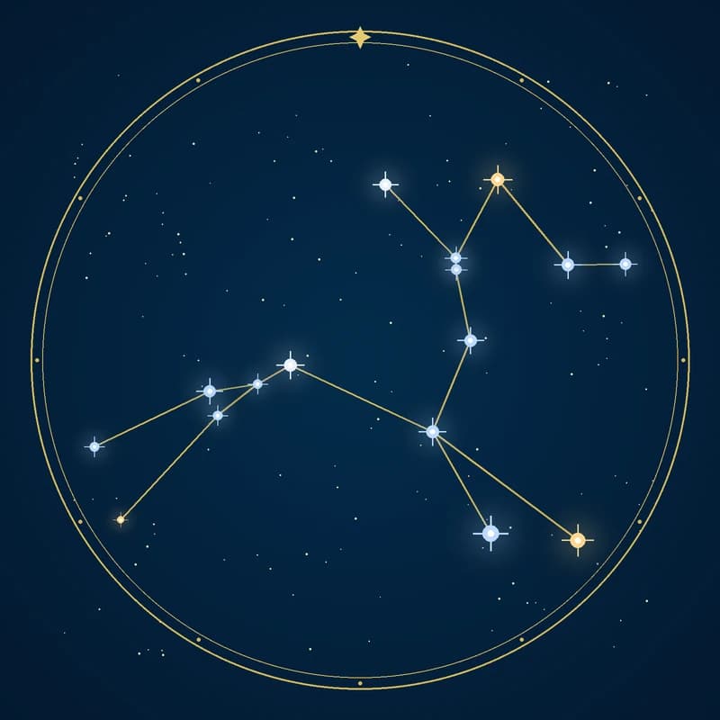 The constellation Centaurus, its stars sized by brightness and coloured by spectral type