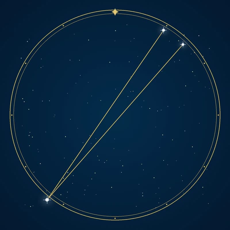 The constellation Circinus, its stars sized by brightness and coloured by spectral type