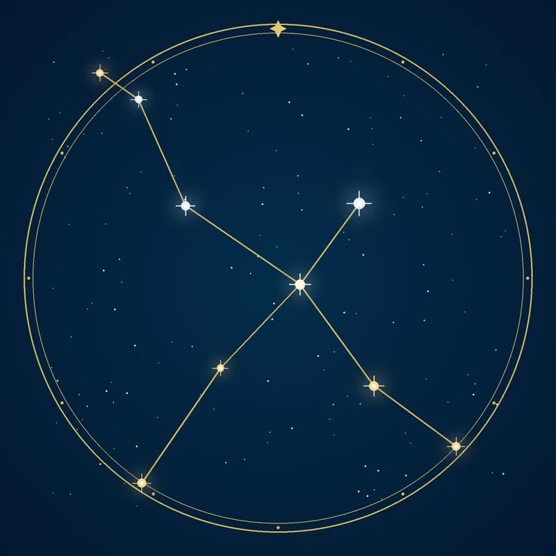 The constellation Cygnus, its stars sized by brightness and coloured by spectral type