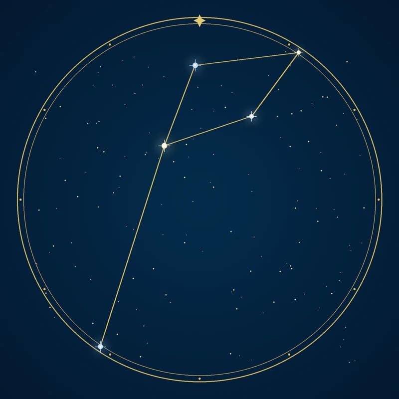 The constellation Delphinus, its stars sized by brightness and coloured by spectral type
