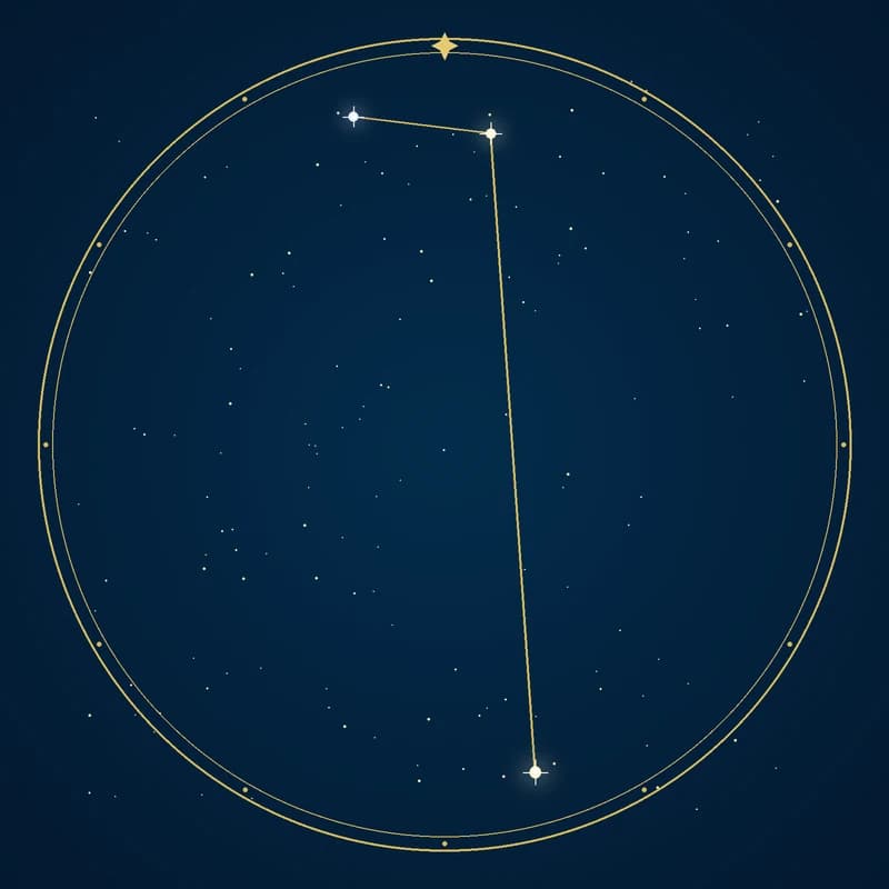 The constellation Equuleus, its stars sized by brightness and coloured by spectral type