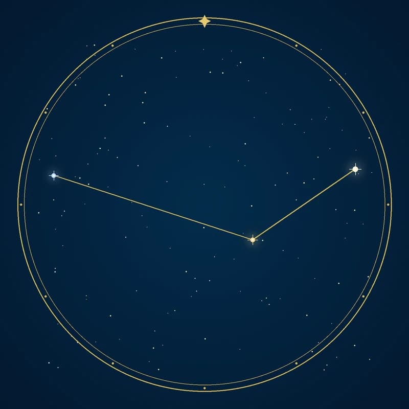 The constellation Fornax, its stars sized by brightness and coloured by spectral type