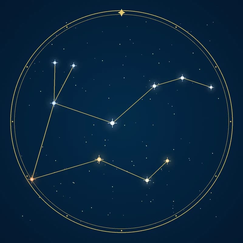 The constellation Lepus, its stars sized by brightness and coloured by spectral type