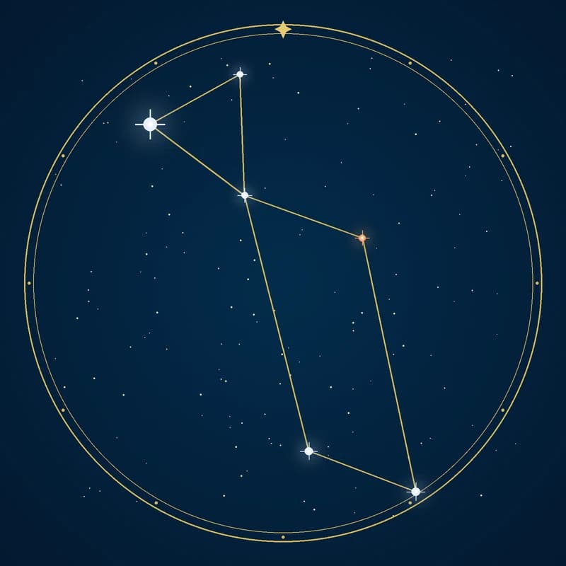 The constellation Lyra, its stars sized by brightness and coloured by spectral type
