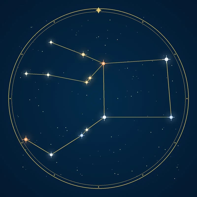 The constellation Pegasus, its stars sized by brightness and coloured by spectral type