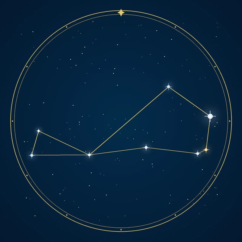 The constellation Piscis Austrinus, its stars sized by brightness and coloured by spectral type