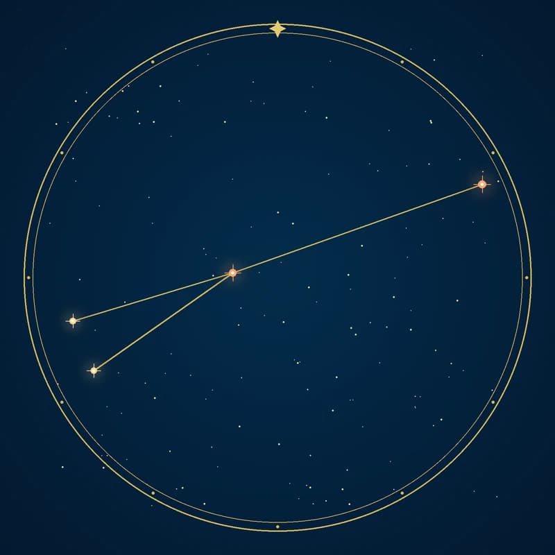 The constellation Sagitta, its stars sized by brightness and coloured by spectral type