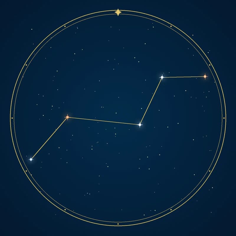 The constellation Vulpecula, its stars sized by brightness and coloured by spectral type