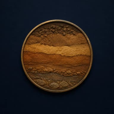 Earth: layered ochre ground