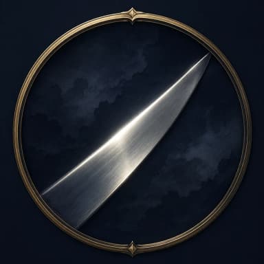 Metal: a polished blade edge