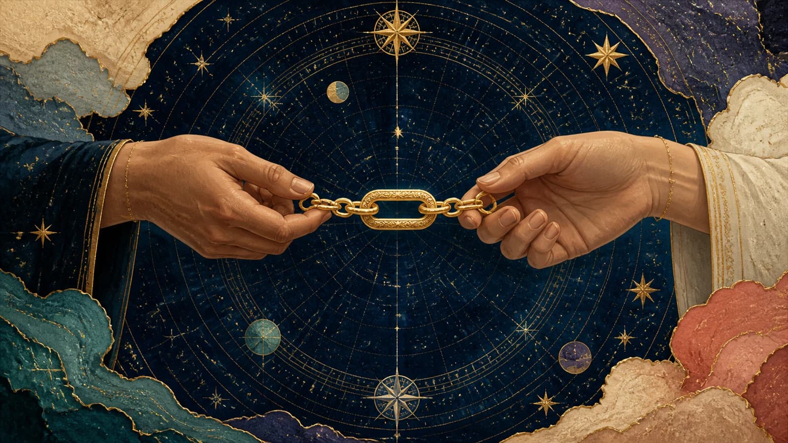 A shared link branching into two paths