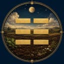 Kūn, three broken bars over ploughed earth