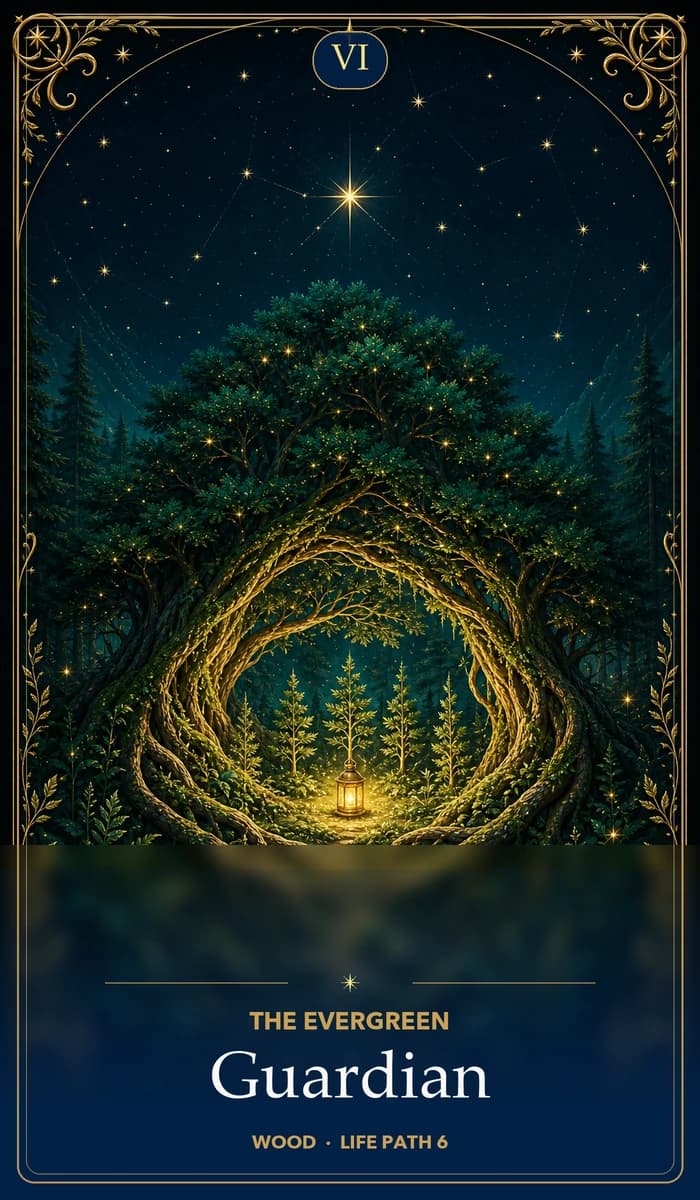 The Evergreen Guardian — Lisa Gerrard's AsterNym identity card