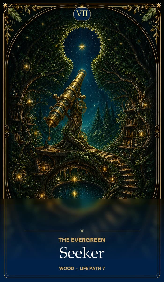 The Evergreen Seeker — Fred's AsterNym identity card