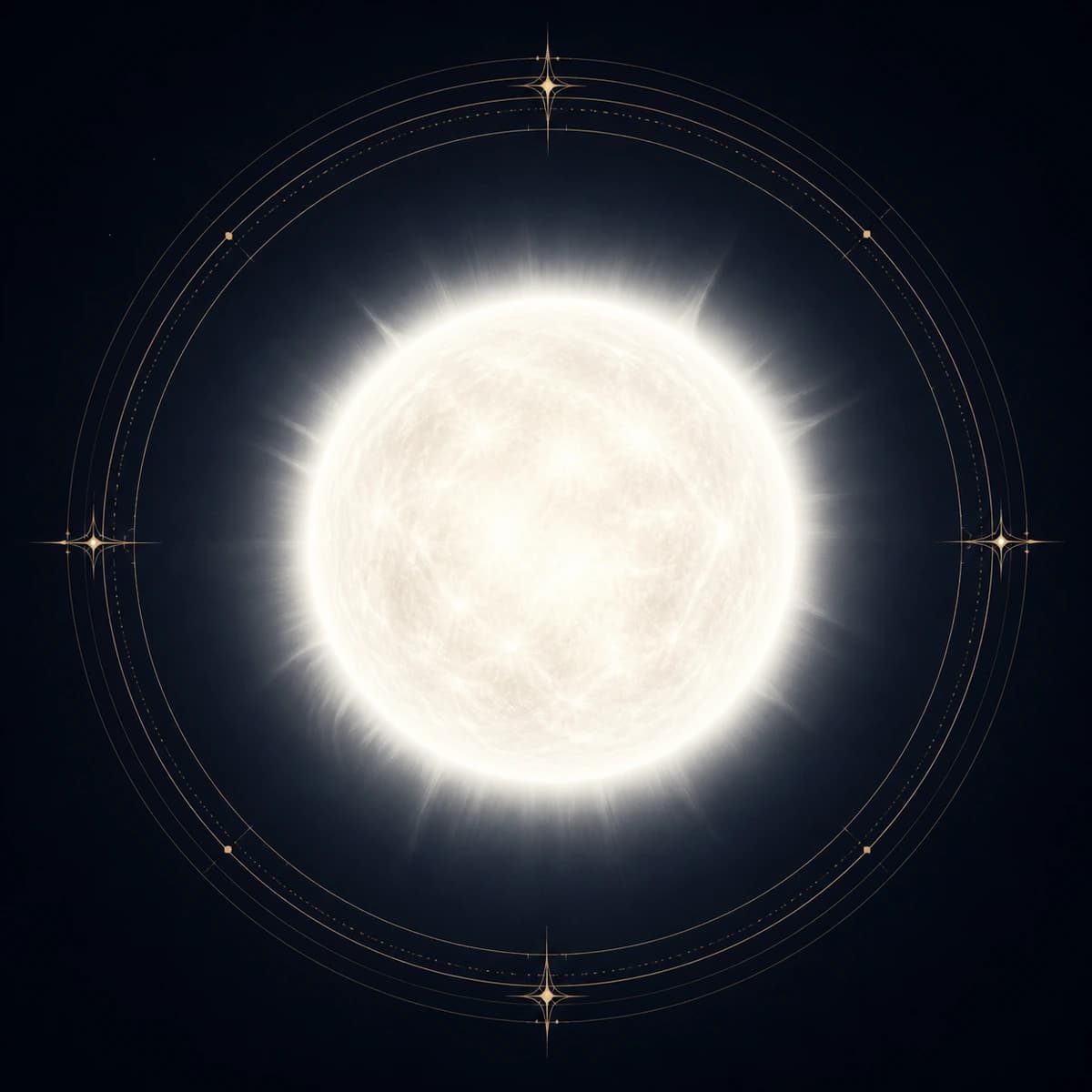 Yildun, painted as a white star