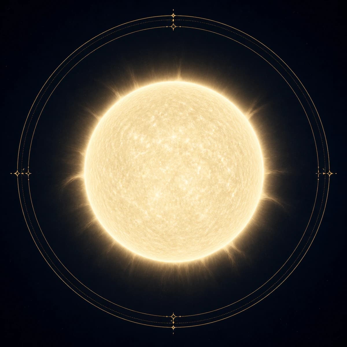 Procyon, painted as a yellow-white star