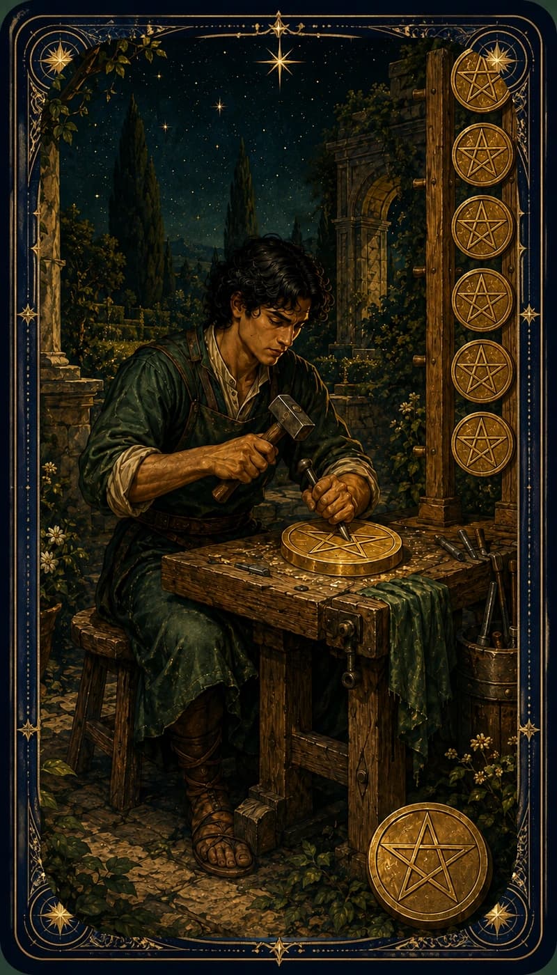 Eight of Pentacles | AsterNym deck