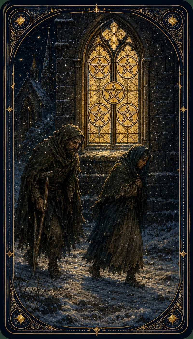 Five of Pentacles | AsterNym deck
