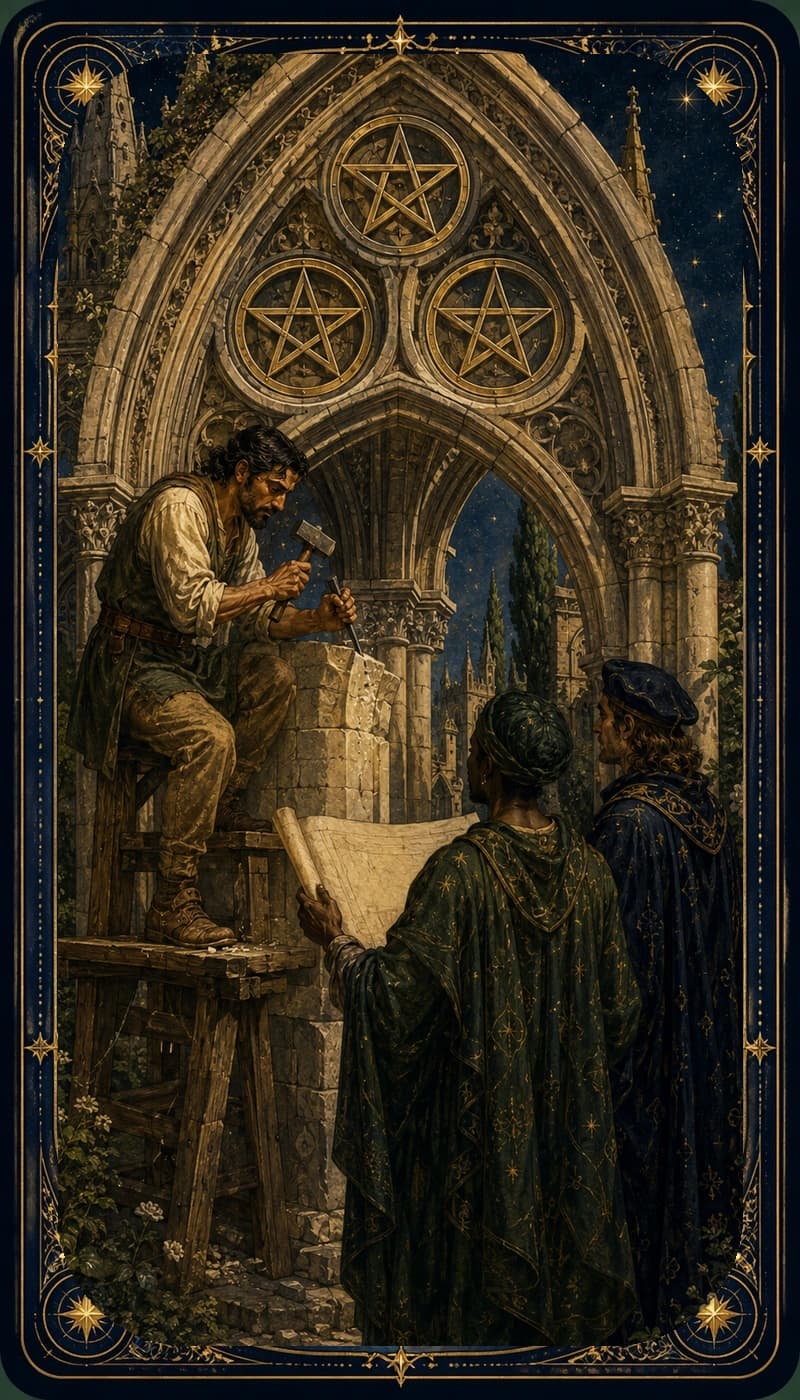 Three of Pentacles | AsterNym deck