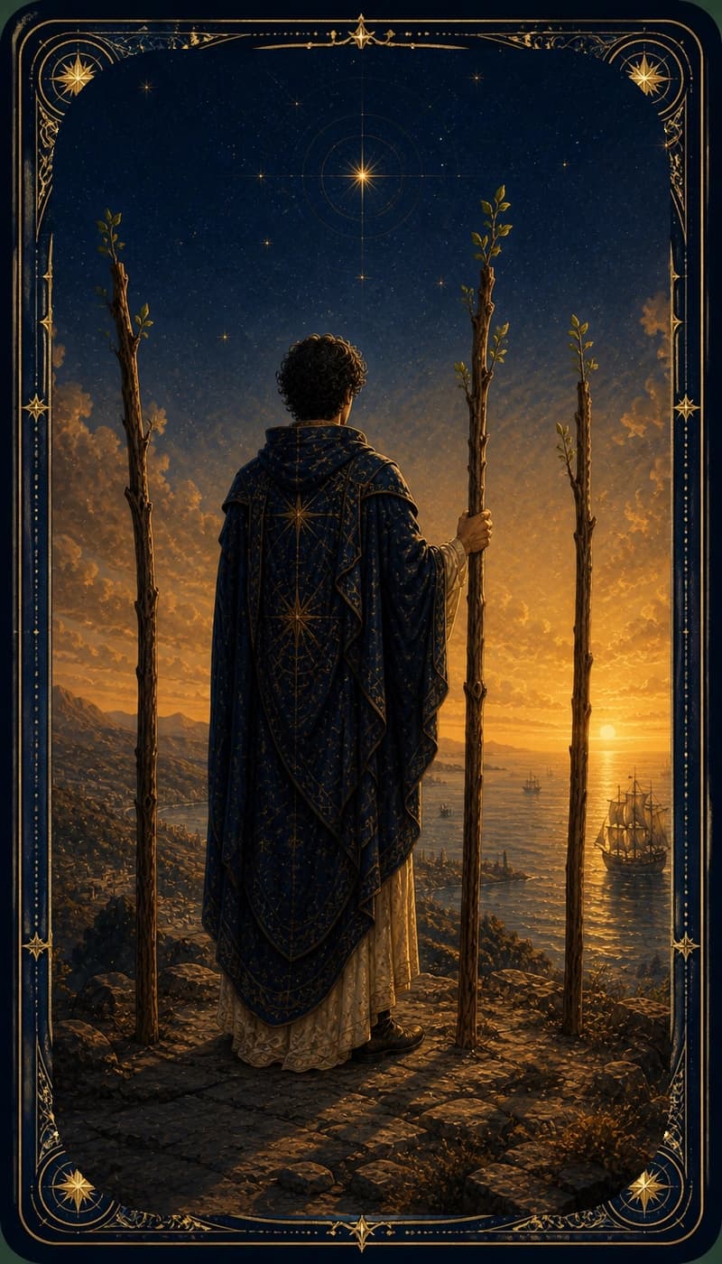 Three of Wands | AsterNym deck