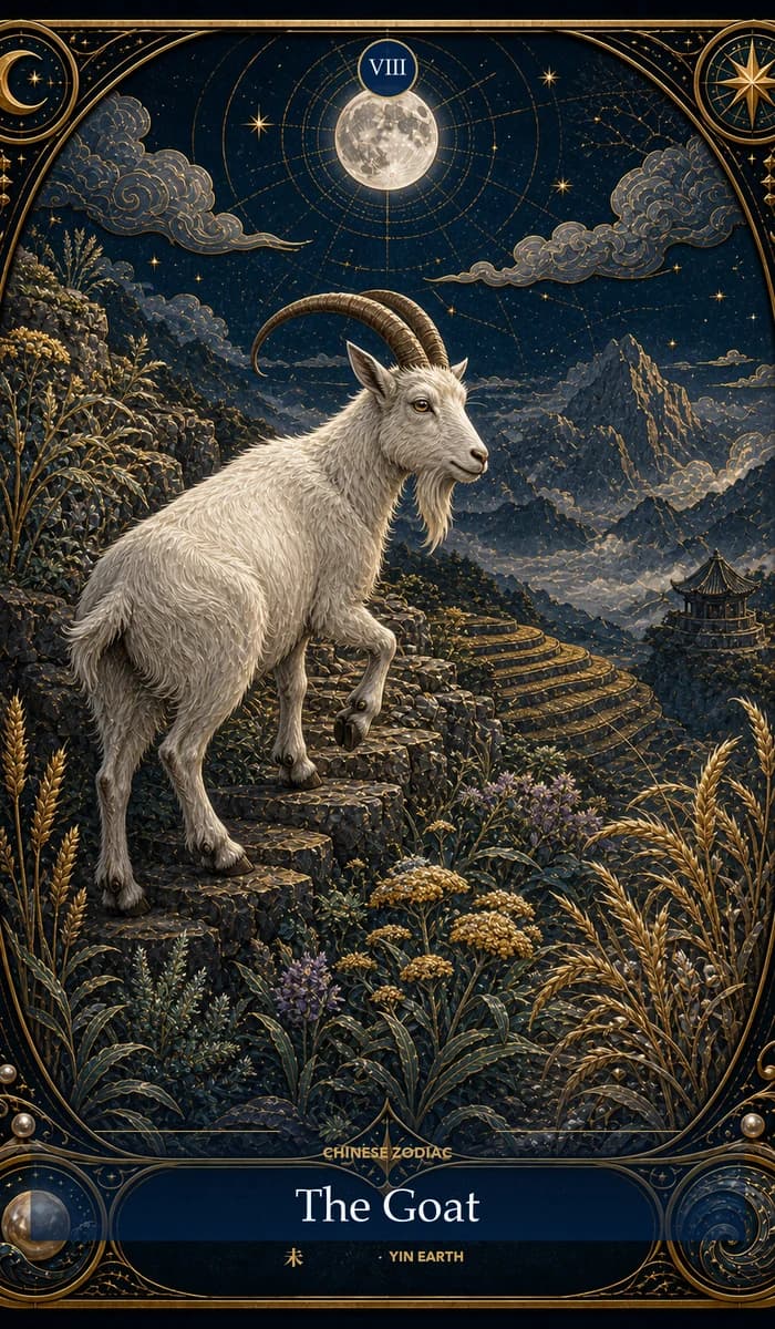 The Goat — Chinese zodiac card