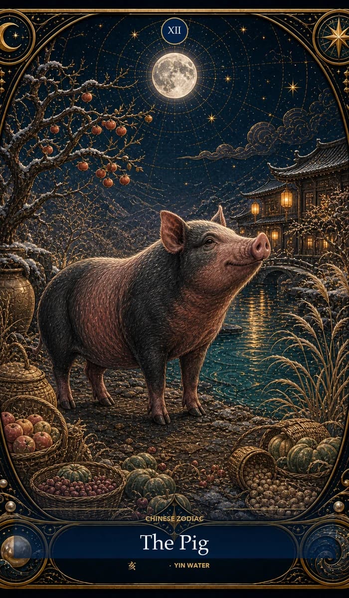 The Pig — Fred's Chinese zodiac card