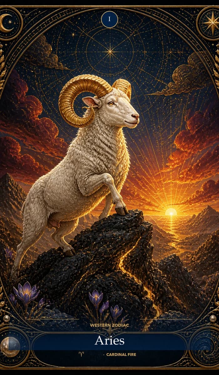 Aries — Milan Kundera's Western zodiac card