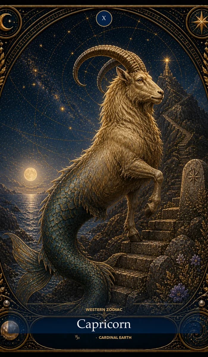 Capricorn — Robert Wilson's Western zodiac card