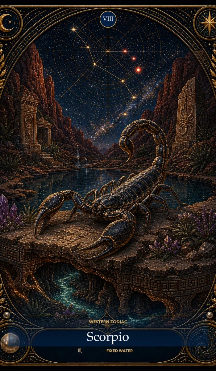 Scorpio — Western zodiac card